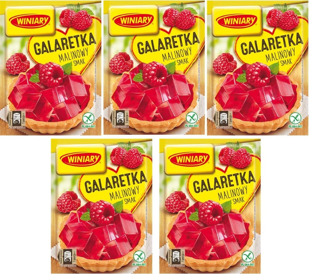 Nestle Polska S.A. 5 x Winiary Götterspeise Himbeere / Raspberry Jelly