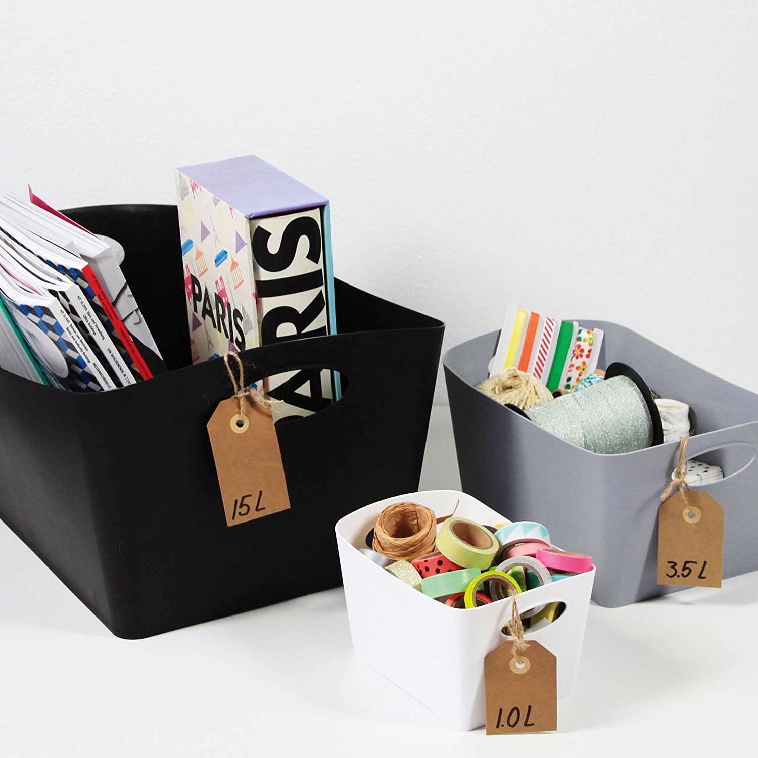 Koziol, Storage Box, Cosmos Black, medium