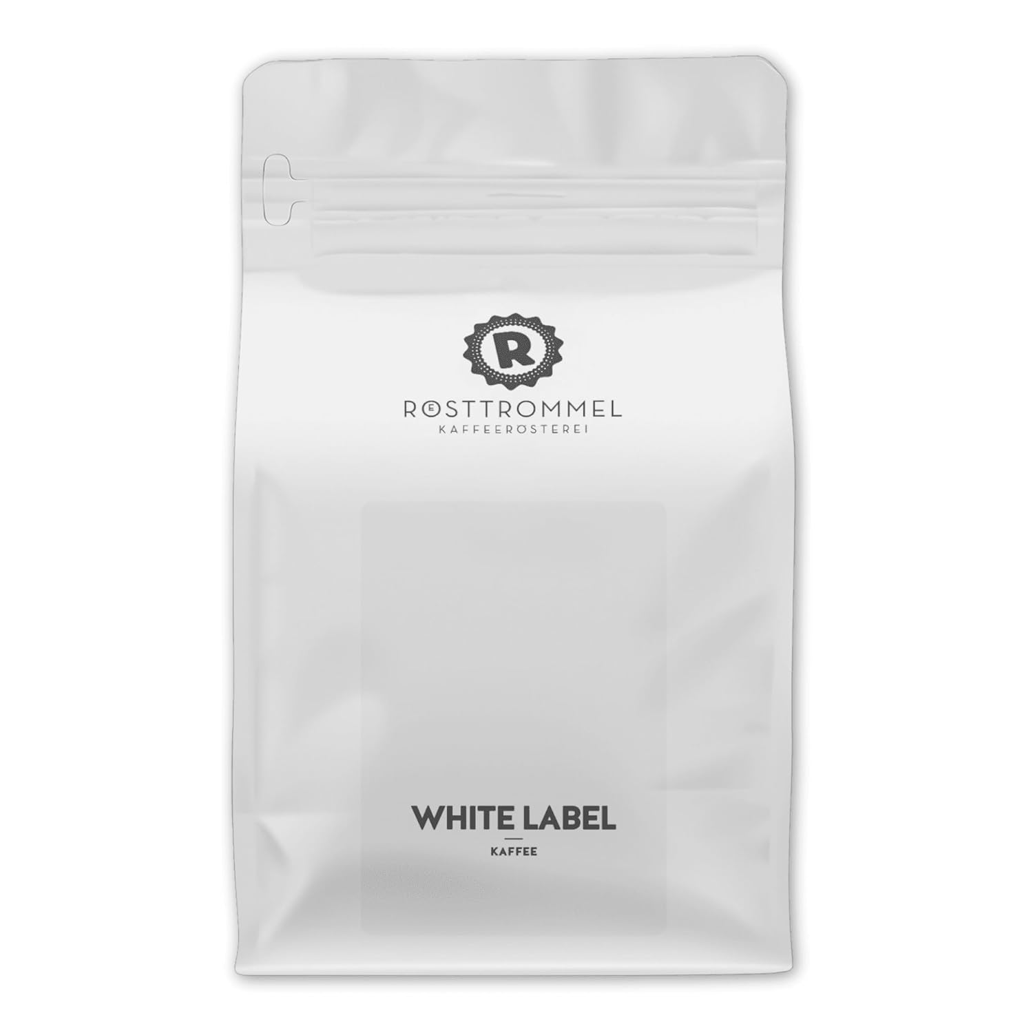 Roasting Drum White Label – Special Blend Coffee, Whole Coffee Beans 250 g, 100% Arabica, Roasting 4.5/10, Brazil, Flavor: Medium Power, Nut, Chocolate