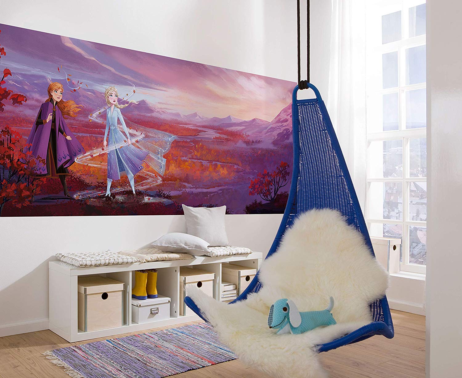 Disney Photo Wallpaper By Komar Frozen Panorama, Size 368 X 127 Cm (Width X