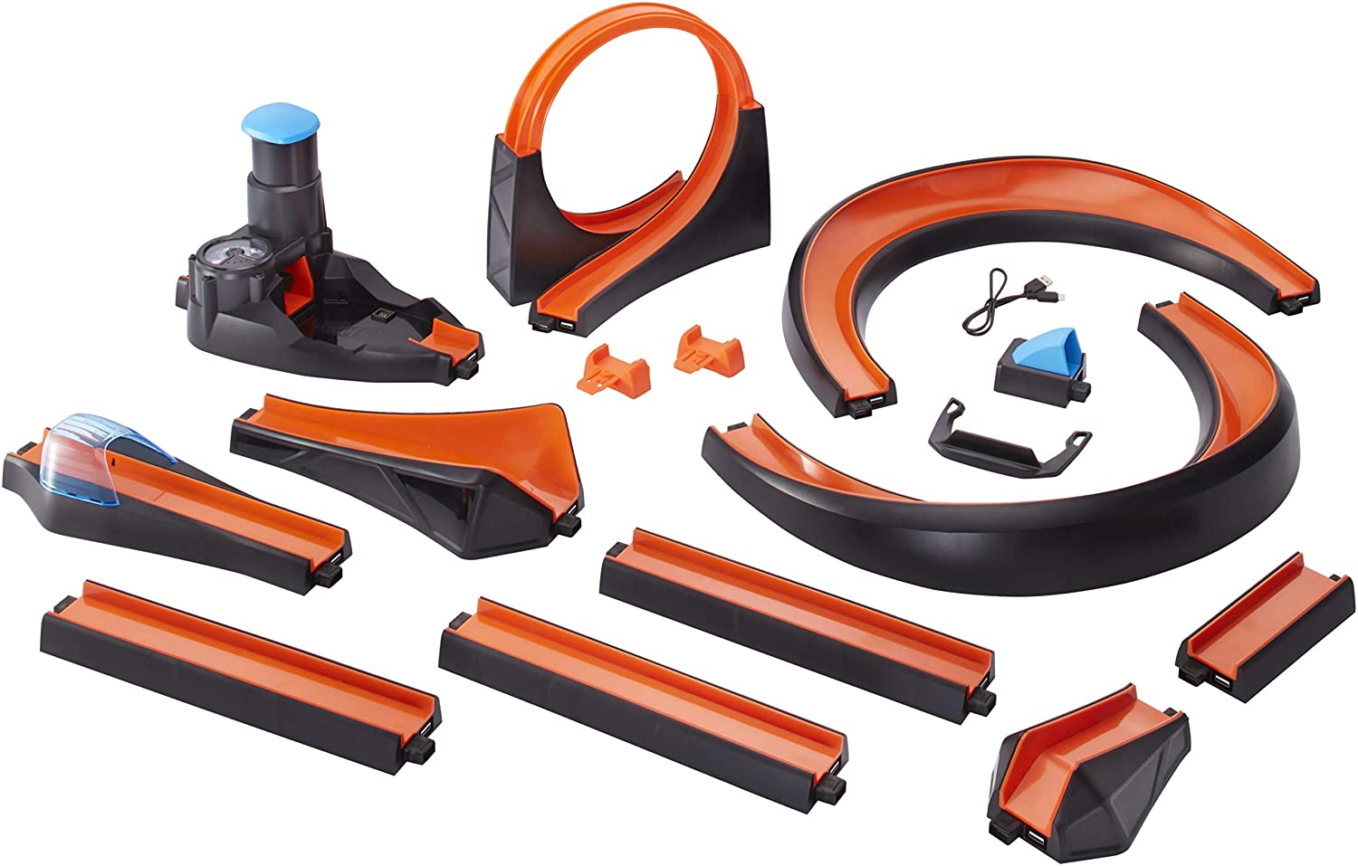Hot Wheels iD GFP21 Smart Track Upgrade Kit with 16 Track Parts, multicolou