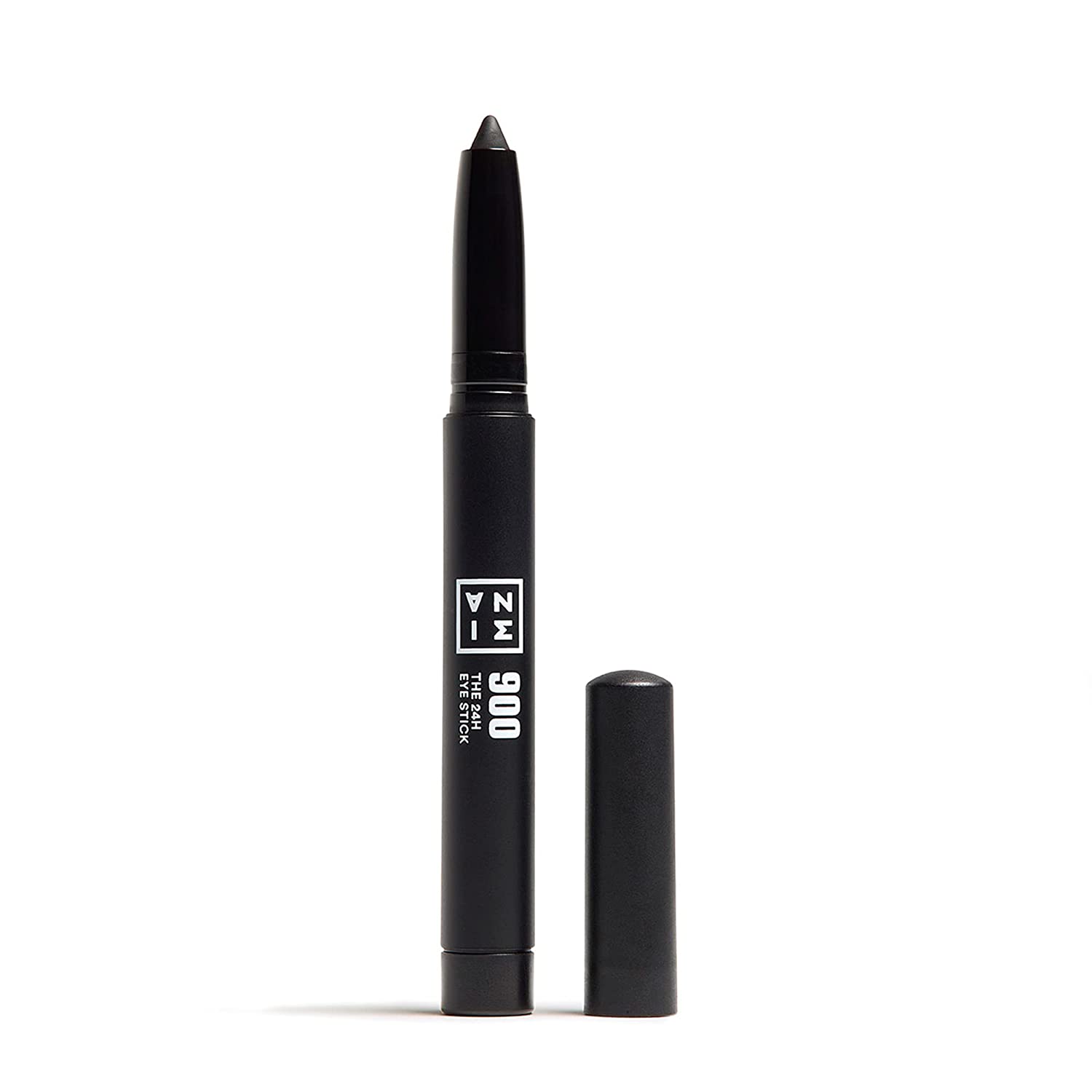 3INA MAKEUP - Vegan - Cruelty Free - The 24H Eye Stick 900 - Black - 24H Waterproof Formula - Creamy Texture - Eyeshadow Pen - Highly Pigmented - Quick Drying - Matte Shimmer Metalic, ‎black