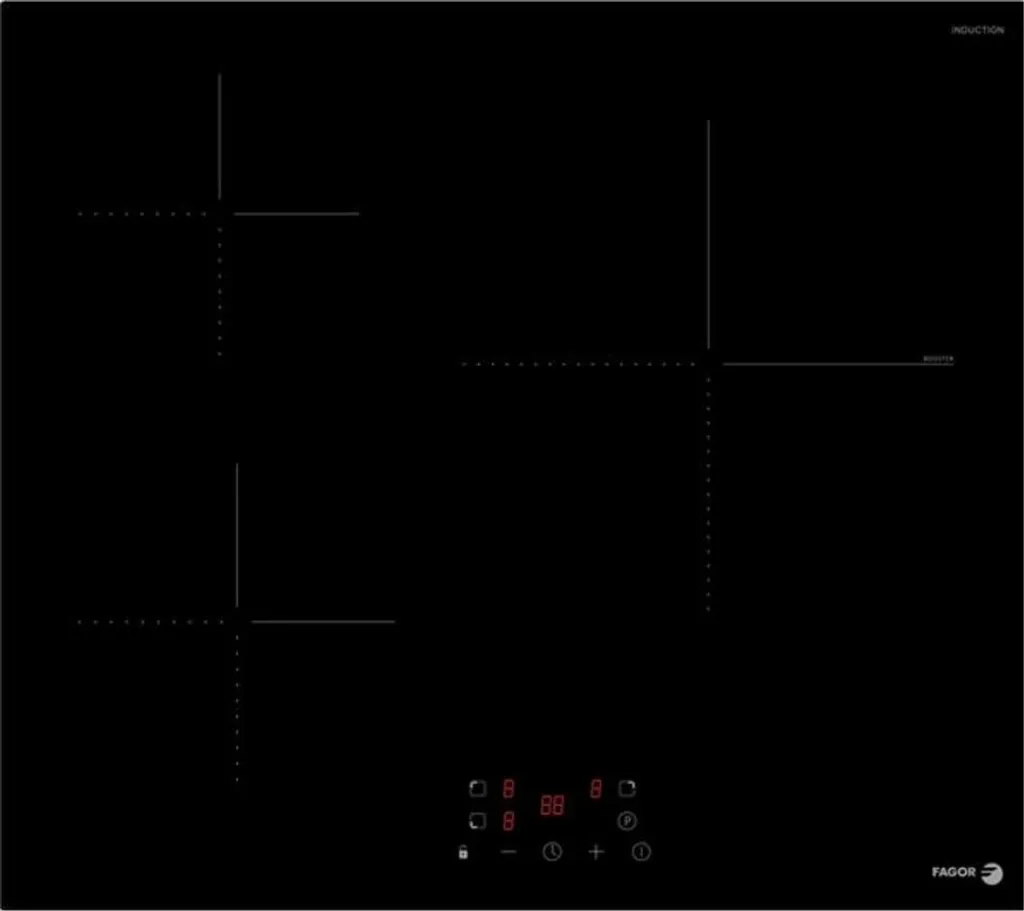 59 cm induction hob with 3 cooking zones, 6200 W, black Fagor FAI3531