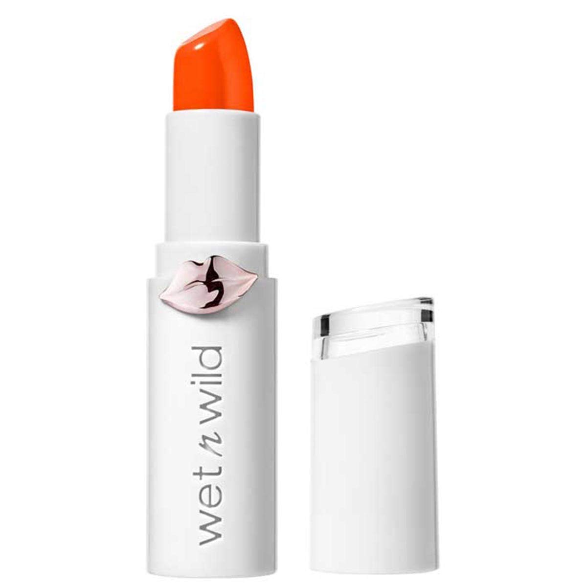 Wet N Wild, Megalast Lipstick, Moisturising Lipstick, Shiny Finish, Formula with Micro Balls, Natural Sea Plants, Coenzyme Q-10, Vitamin A & E, Tanger-Ring The Alarm