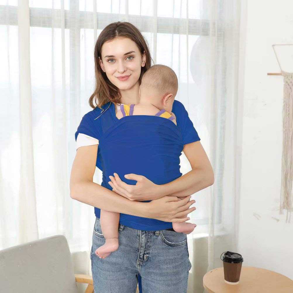 Doyeemei Wickelschlinge für Babytragen Neugeborene Wickelschlingen für Kleinkinder Neugeborene von Geburt an Weiche Premium-Baumwolle Blue