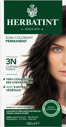 Herbatint Hair color gel 3n dark chestnuts brown, 1 hour