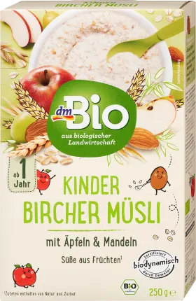dmBio Children's muesli Bircher from 1 year, Demeter, 250 g