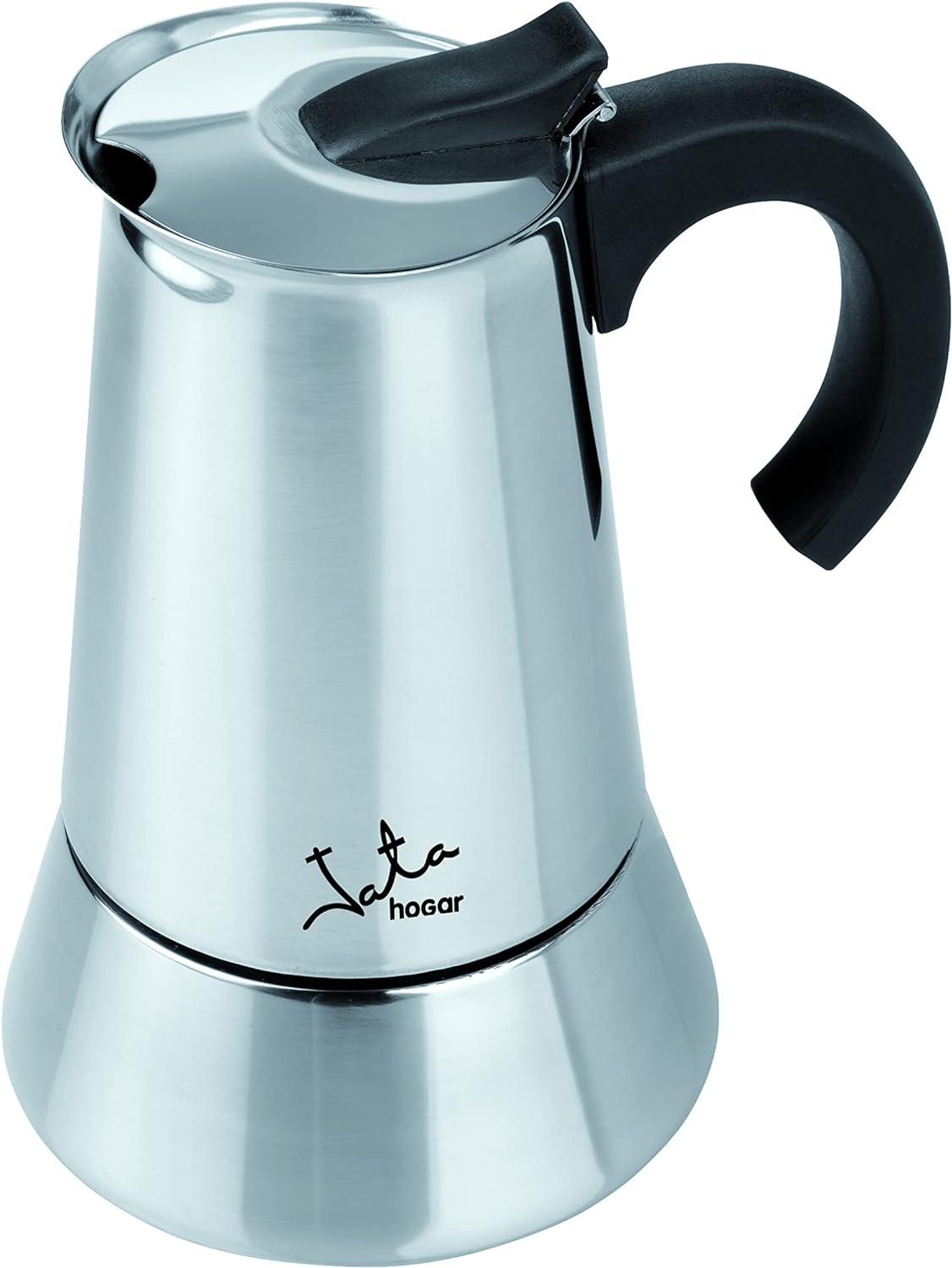 Jata Hogar espresso maker, stainless steel, silver, 13 cm