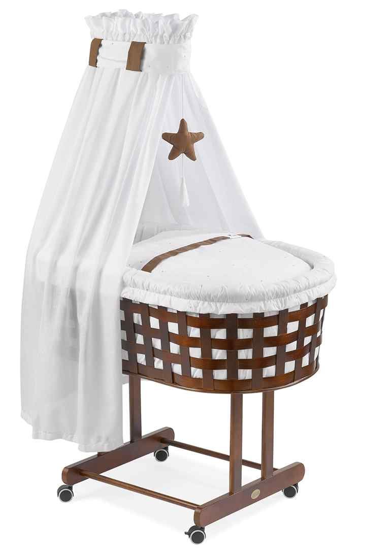 Christiane Wegner Leonardo 86 x 43 cm Including High-quality 9015 05426B Bassinet Mattress and Universal Roller Wheels