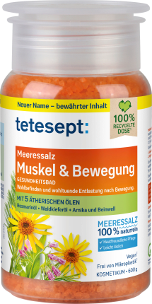 tetesept Bath Salt Muscle & Exercise, 600 g