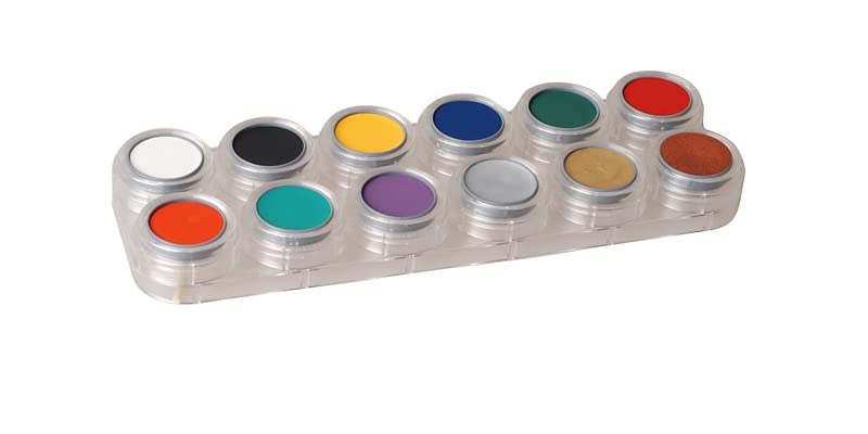 Grimas Cream Make-Up Theatre Make-Up 12 Colours Palette F