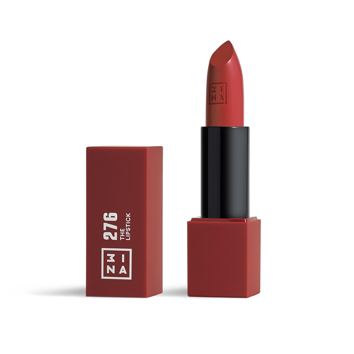 3ina make -up - The Lipstick 276 - Dusty Red Lipstick - Matte Lip Pen with Vitamin E and Shea Butter - Long -Lasting Highly Pigmented Cream - Vanilla Fragrance - Vegan - Cruethy Free