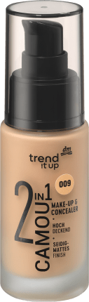 trend !t up Foundation 2 in1 Camou Make-up & Concealer Nude 009, 30 ml