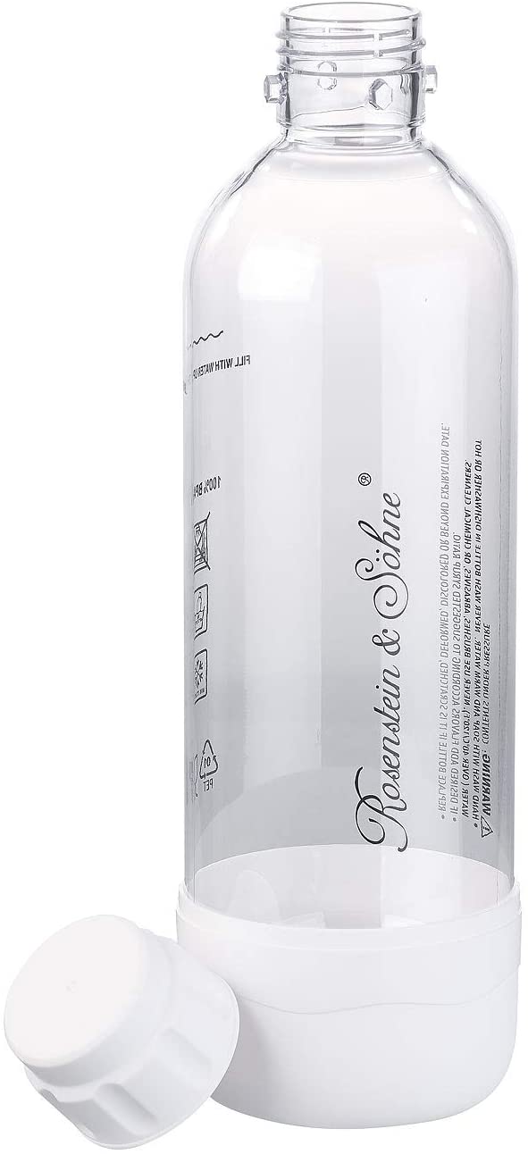 Rosenstein & Söhne Accessory for Soda Water Carbonator: PET Bottle for Drinks Carbonator WS-300.multi, 1 Litre, BPA-Free (Multi-Beverage and Water Carbonator)