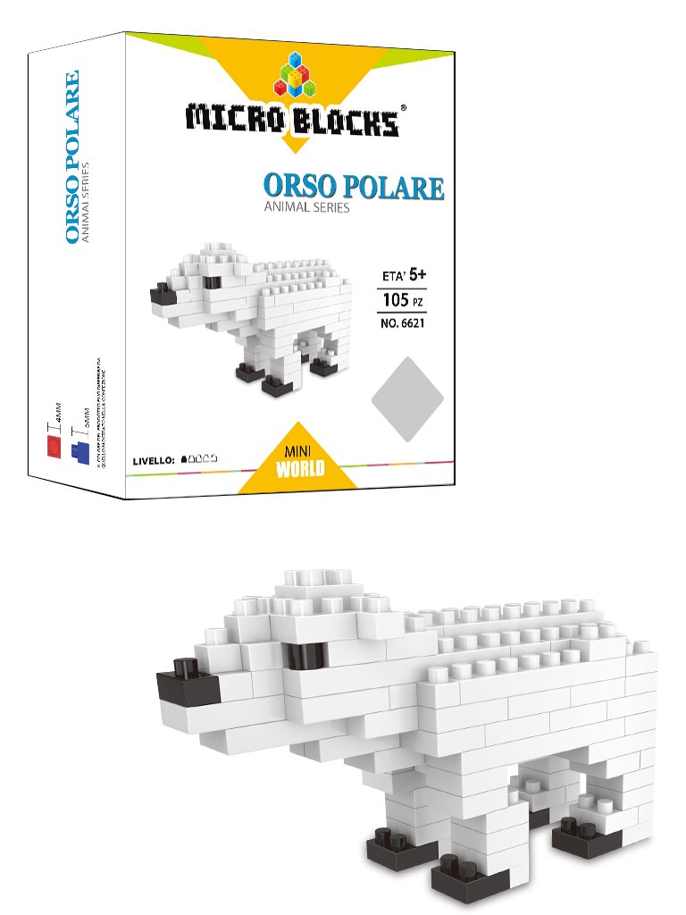 Micro Blocks Wlt/ – Set Polar Bear