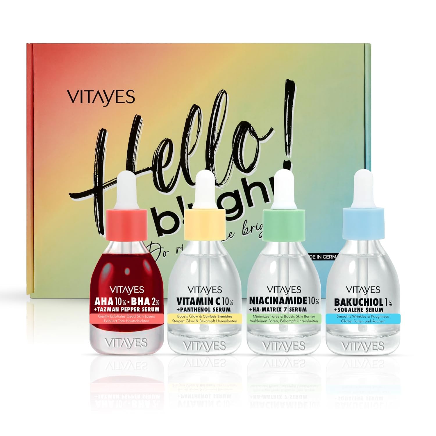 Vitayes b!right Beauty Box with 4 x Serum for Skin and Face