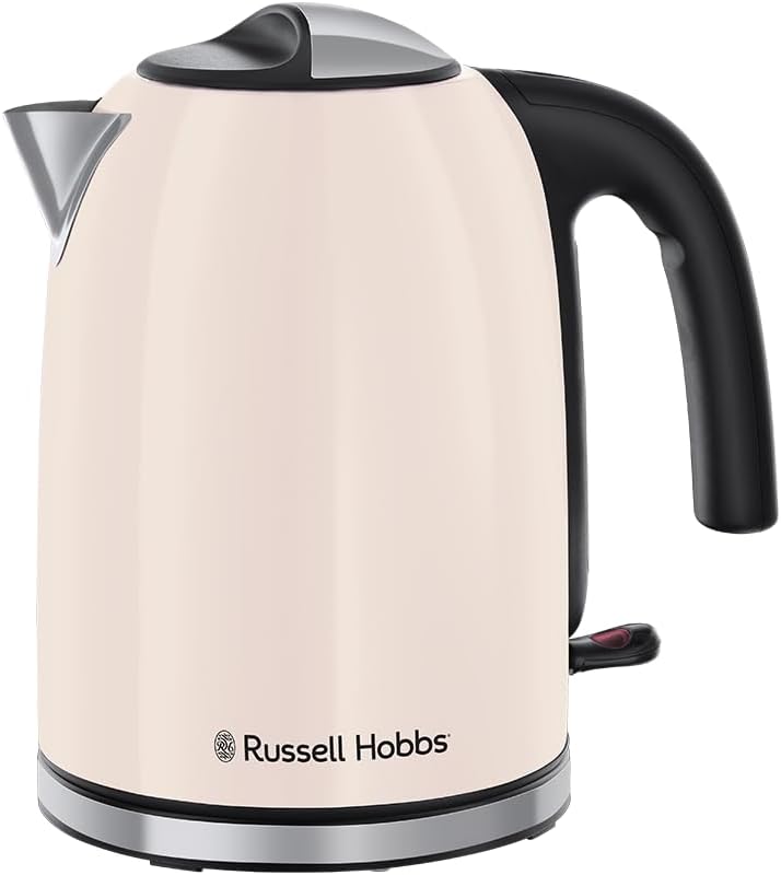 Russell Hobbs Colours Plus Jasmine 28510-70 Kettle [1.7 L, 2400 W] (Stainless Steel Accents, Quick Boil Function, Water Level Indicator, Removable Limescale Filter, Energy-Saving, Spout) Tea Maker