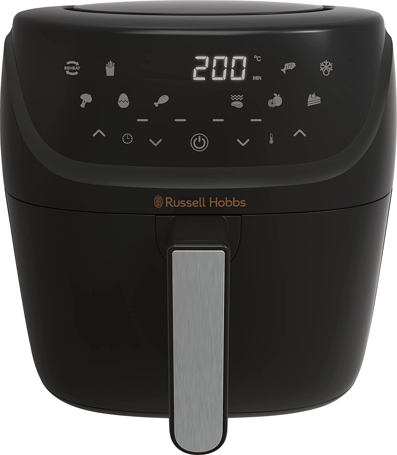 Russell Hobbs SatisFry 27160-56 Hot Air Fryer L 4 L [7 Cooking Functions] 10 Programmes (Dishwasher Safe, Max. 220°C, Touchscreen, Fryer without Oil, Grilling, Baking, Roasting, Drying etc.)