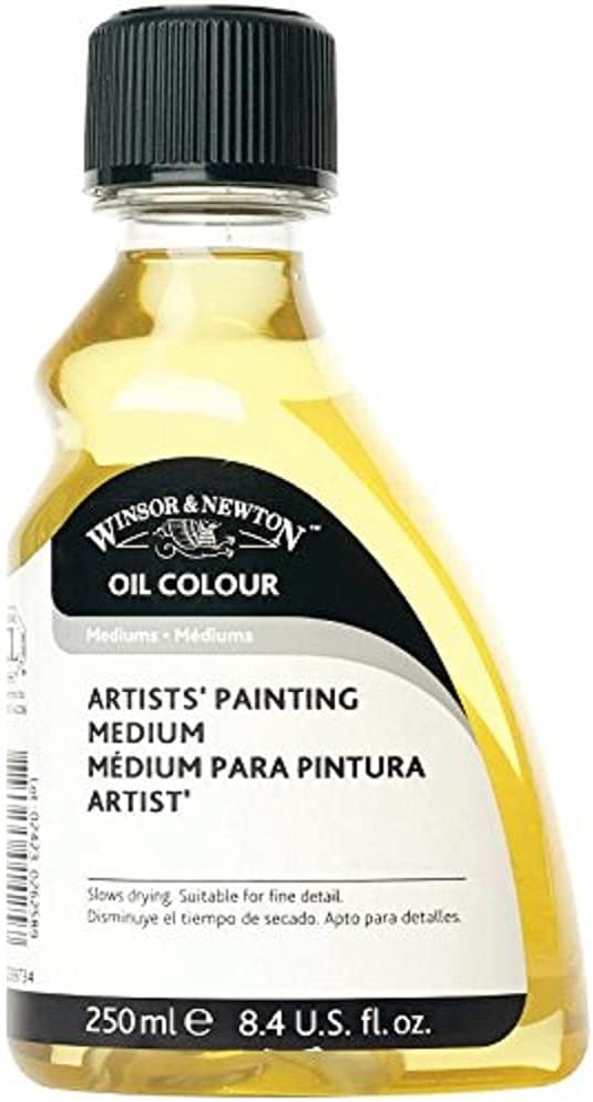 Winsor & Newton 3039734 Artist oil of linseed oil and turpentine substitute, improves the fluidity and transparency, slows down the drying - 250 ml bottle