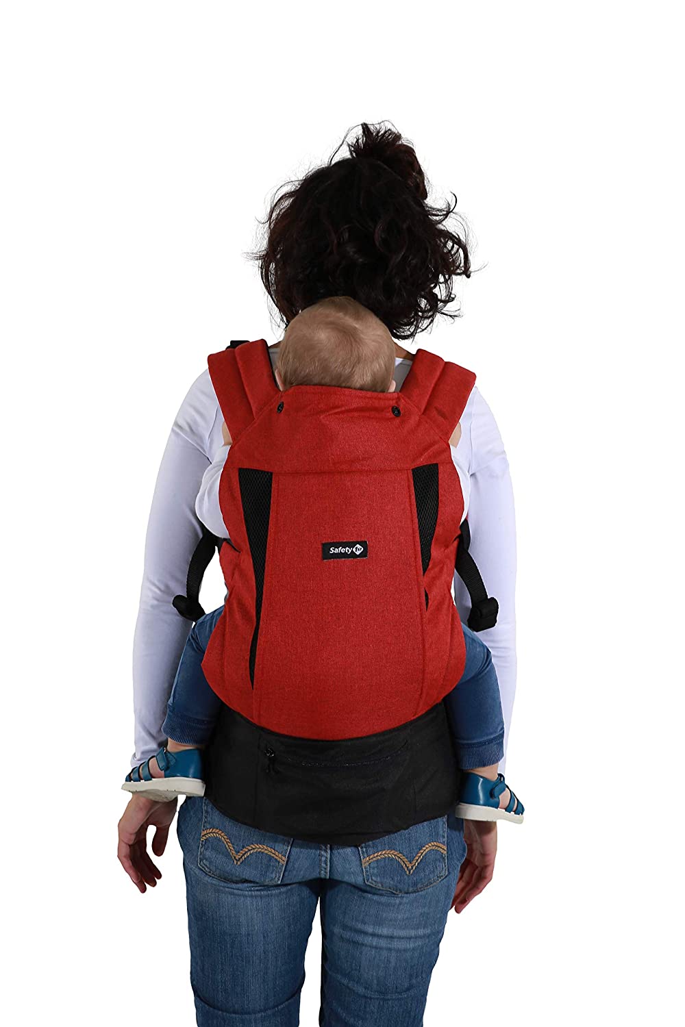 Safety 1st Physionest Ergonomic Baby Carrier for Babies and Toddlers, Suitable from Birth to Approx. 15 Months (approx. 3.5 - 12 kg), Padded and Adjustable Size, Black Chic