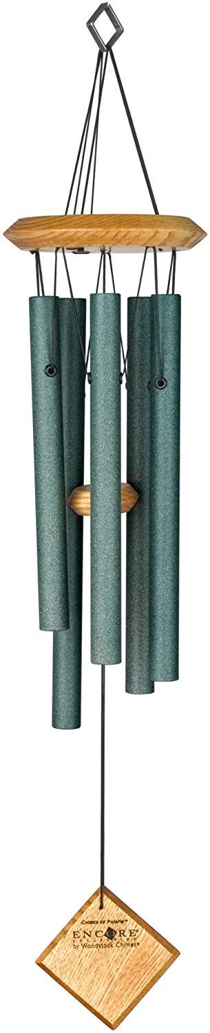 Zen Minded Woodstock Wind Chimes - Chimes Of Polaris Verdigris 22"[Garden Item]