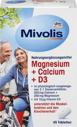 Mivolis Magnesium + calcium + D3, tablets 45 pcs., 95 g