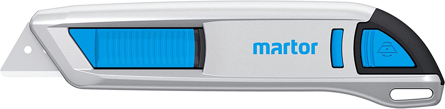 Martor Secunorm 500 safety knife with rounded trapezoidal blade