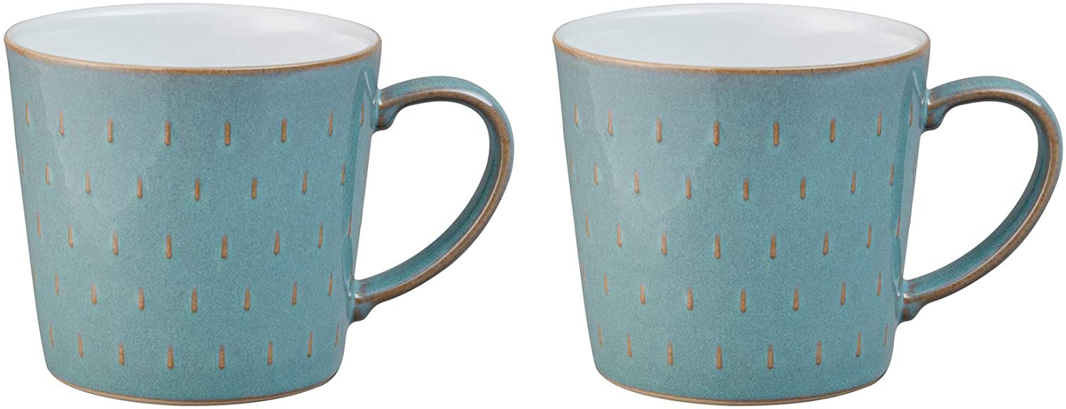 Denby Azure Earthenware Azure Blue 2 Mugs
