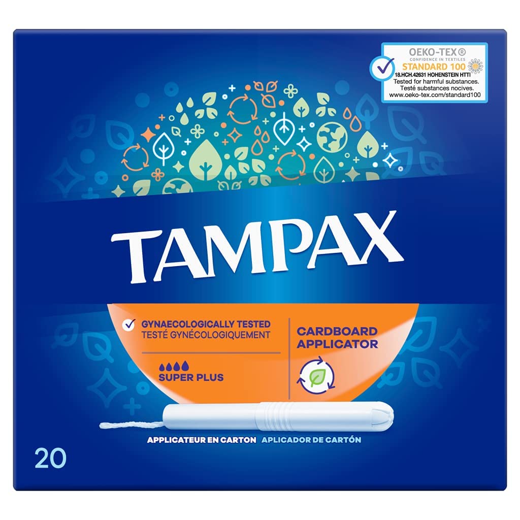 Tampax Super Plus Tampons Applicator Box - Pack of 20