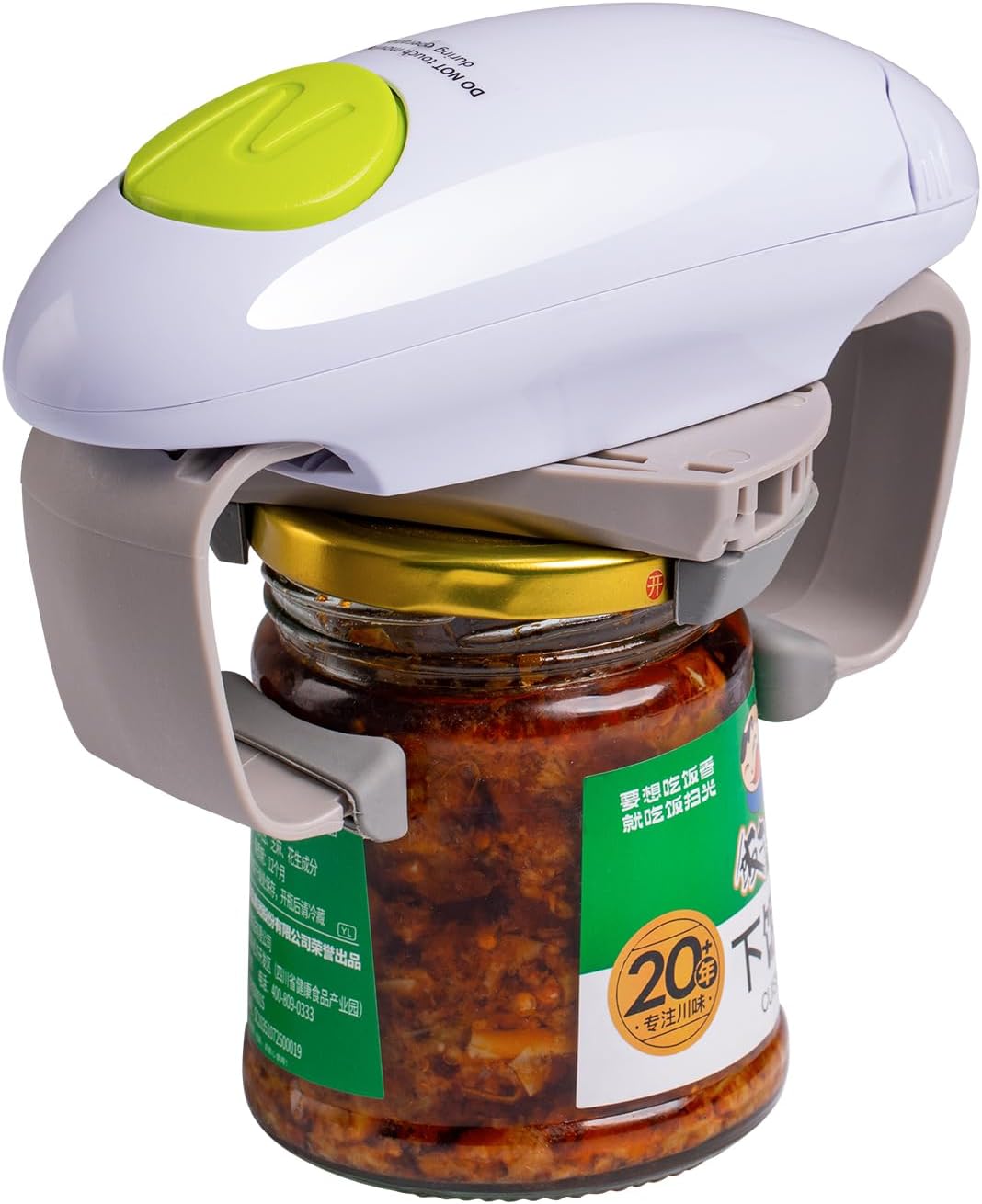 YUET Electric Can Opener, Kitchen Gadget Heavy Duty Automatic Can Opener for New Sealed Jars, Hands Free Can Opener with Less Effort to Open - White