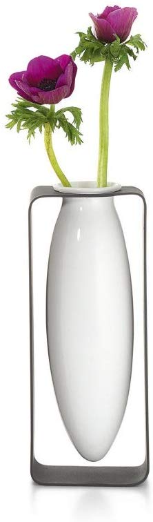 Philippi Float Vase Tall Porcelain Powder-Coated Steel