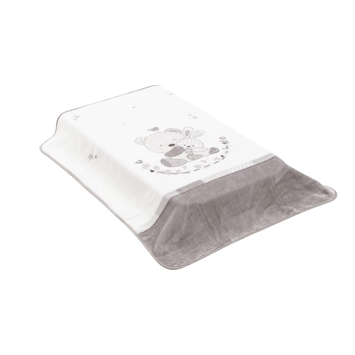Cambrass Raschel 41933 Bedspread for Baby Bedspread 110 x 140 cm Grey