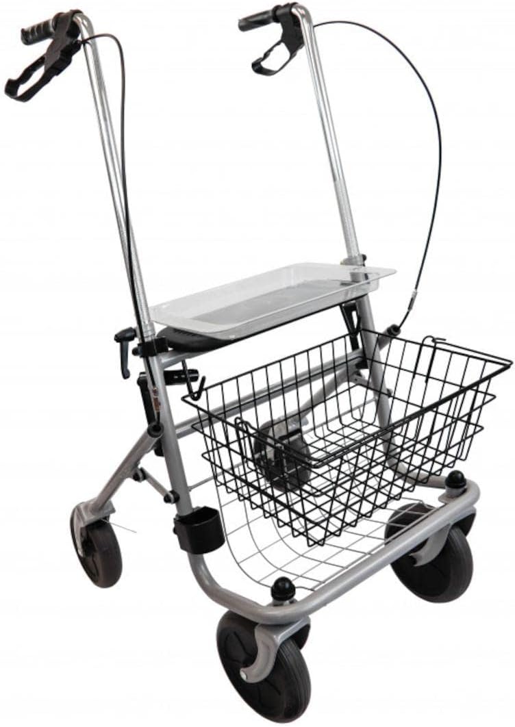 FabaCare Rollator Standard Rollator with Extra High Handles, Walker for Large People, Fully Equipment, Foldable, up to 120 kg