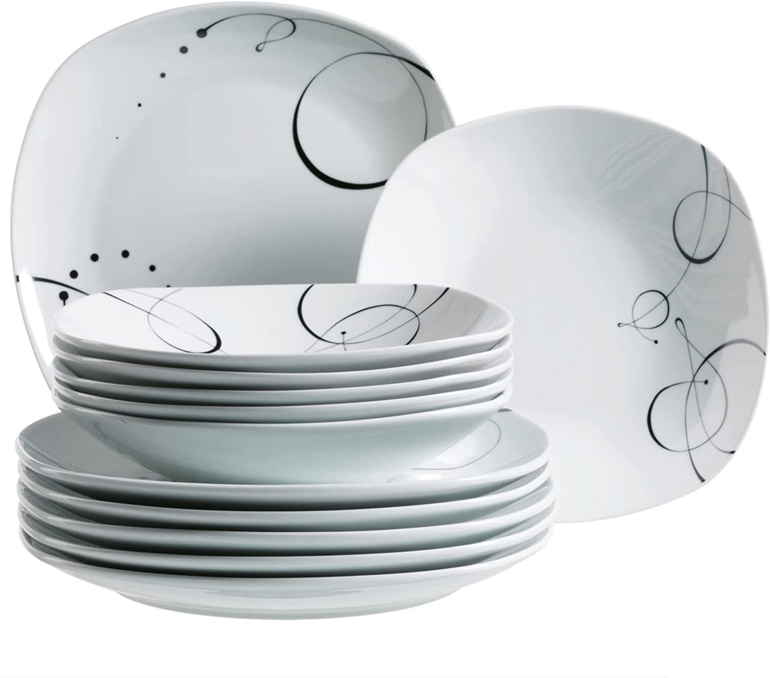 Maser Domestic Chanson 12-Piece Dinner Set