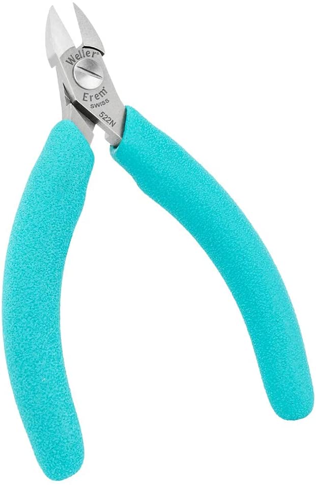 Weller Erem 522N side cable cutter with high-precision screw system for easy operation, without overlapping the jaws, without bevel (flush), 115 mm