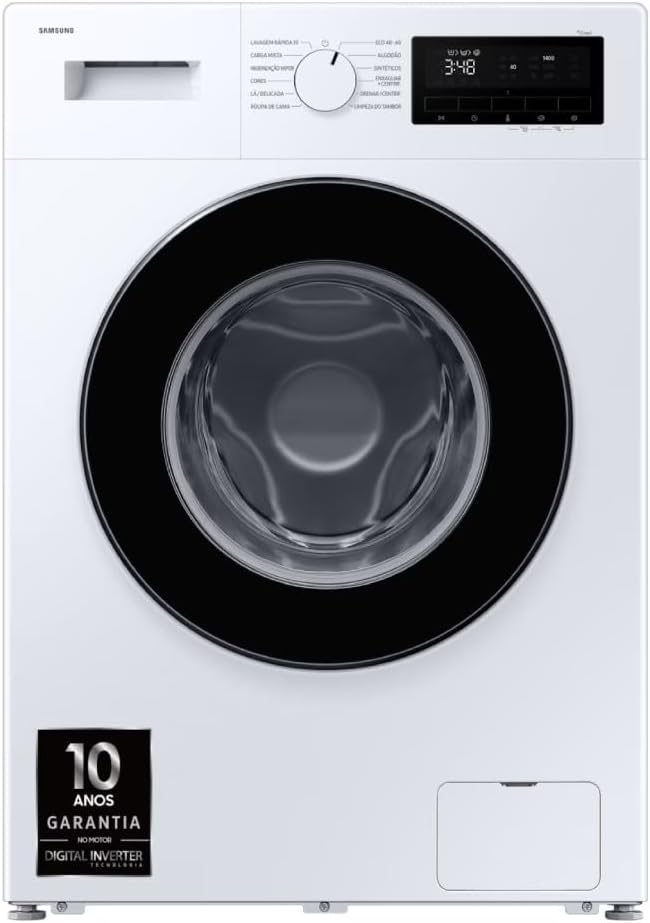 Samsung 8 kg Washing Machine, 1400 RPM, White - WW80FG3M05AW