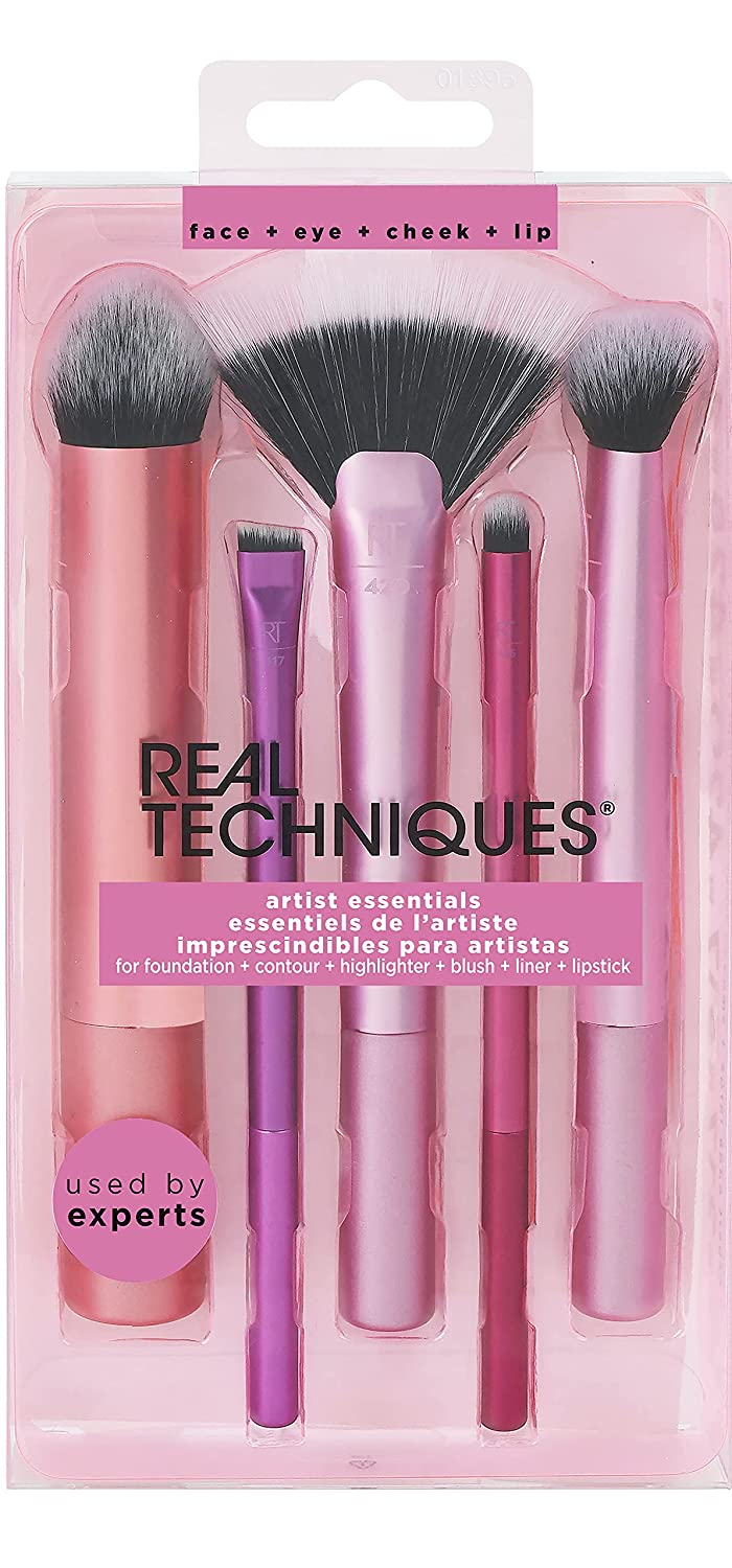 Real Techniques Artist Essentials Full Face Makeup Brush Set for Makeup Artist Looks