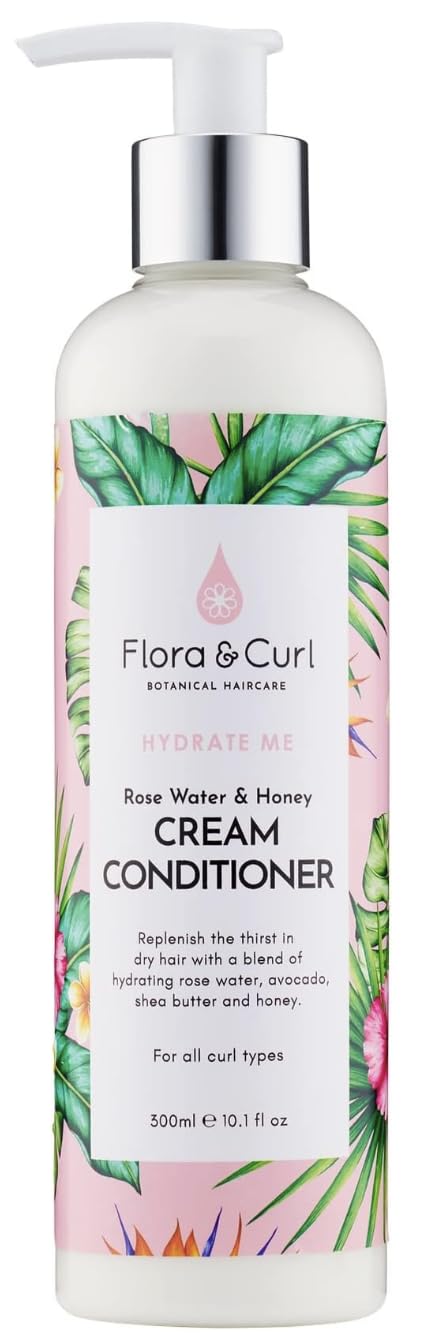 Flora & Curl Rose Water & Honey Cream Conditioner 300 ml