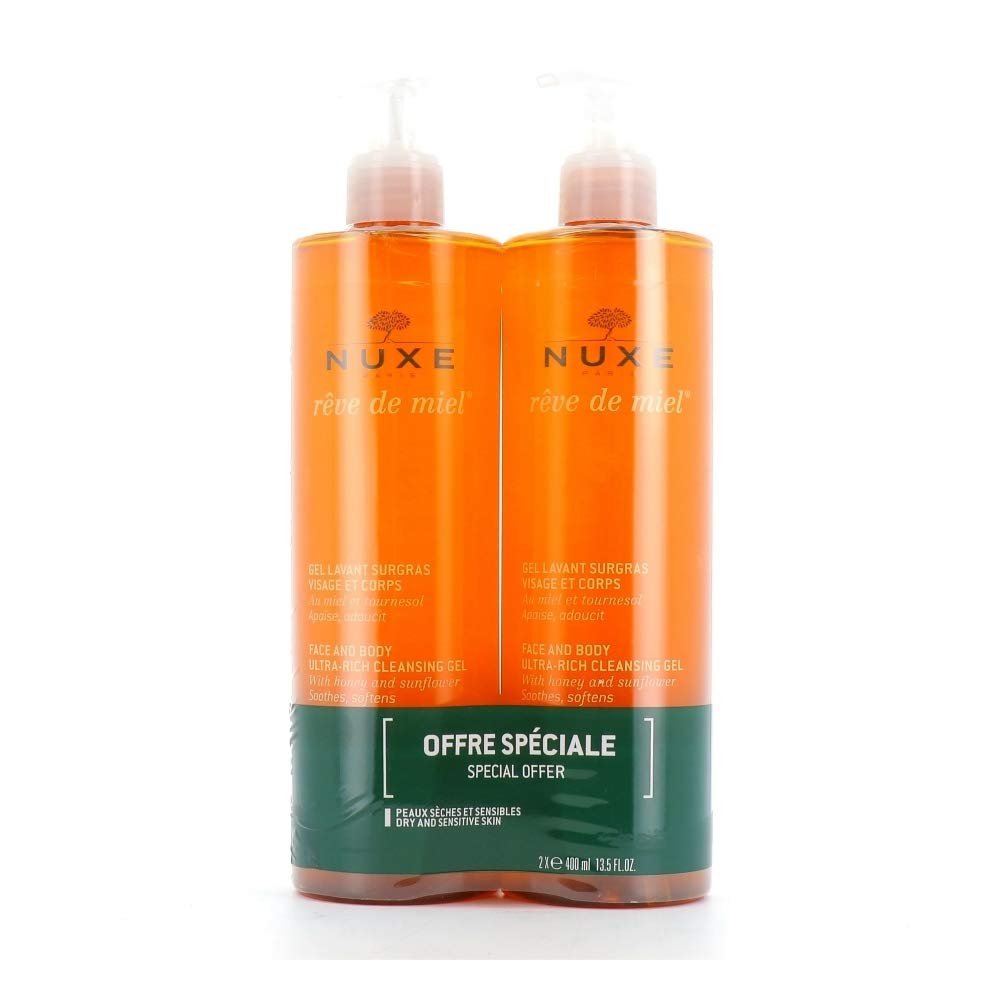 Nuxe Facial Make-Up Remover Pack of 2 (2 x 400 ml), color ‎no