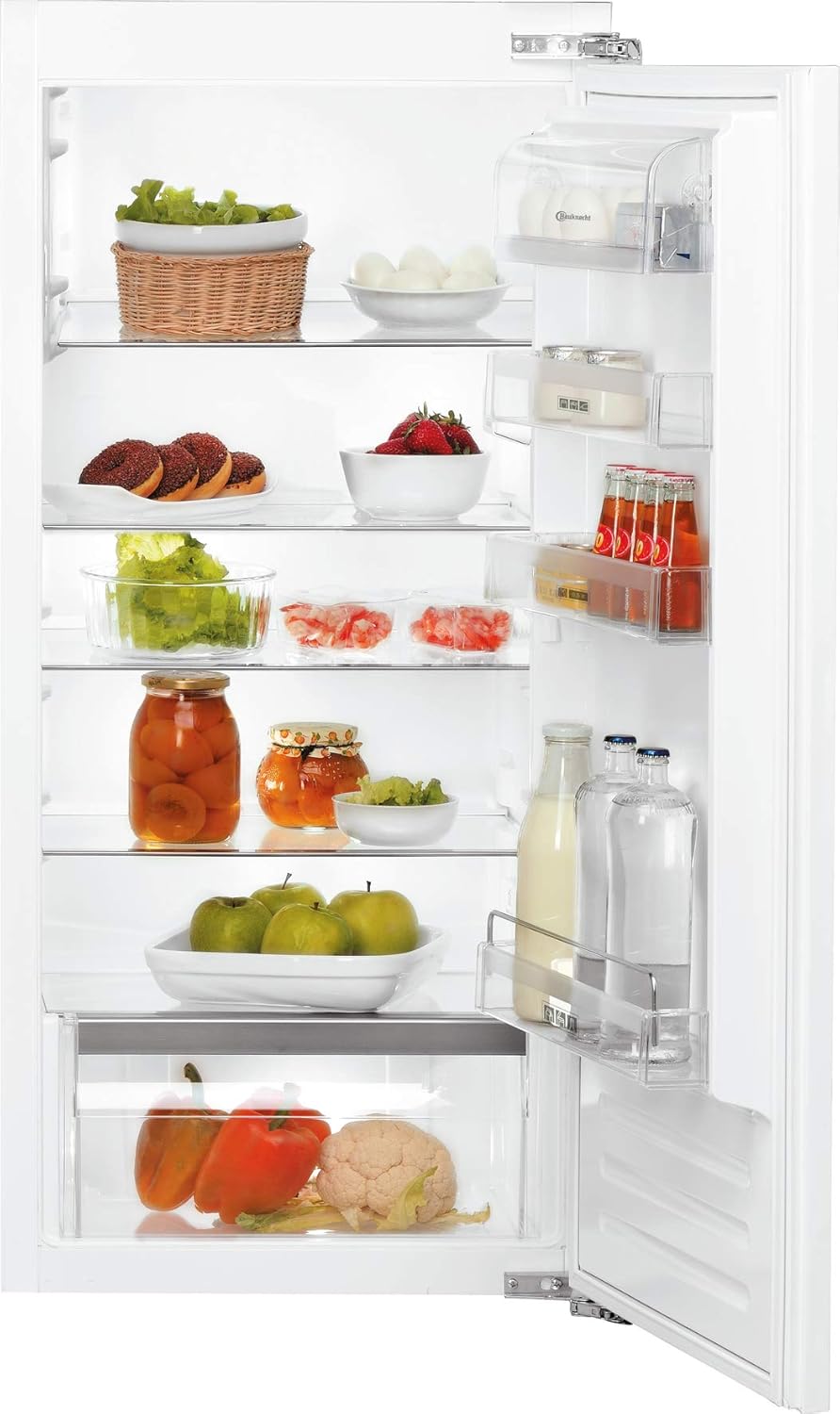 Bauknecht KSI 12VF2 Built-In Fridge (Niche 122) / Total Capacity 209 Litres / Automatic Defrost in Fridge Compartment / Electronic Temperature Control / Electronic Control via LED Display