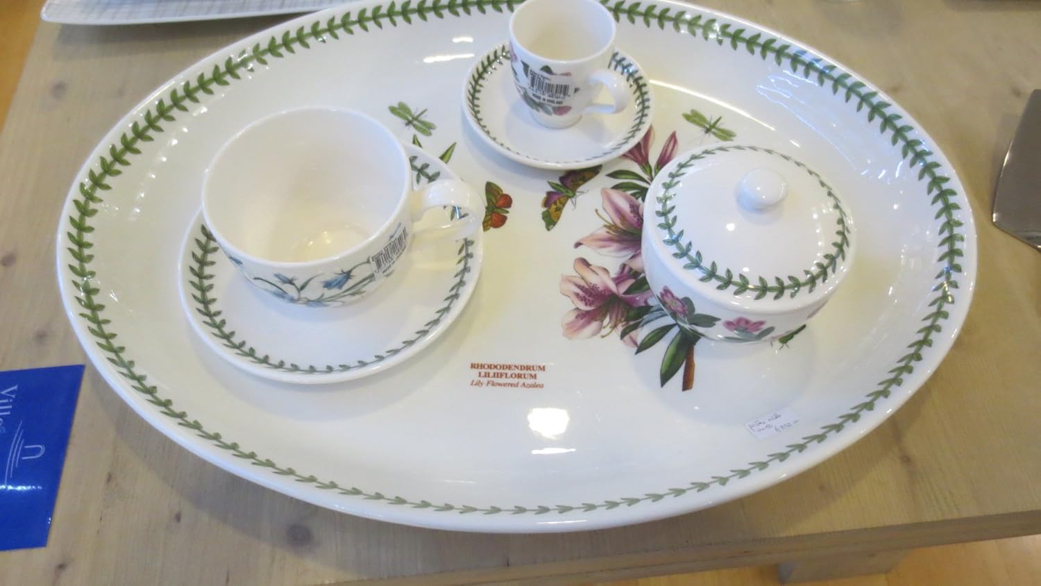 Portmeirion PortrMEIRION BOTANIC GARDEN Set of 10 (Tray Porcelain 51 m - Sugar - 2 Cups - 6 Espresso Cups