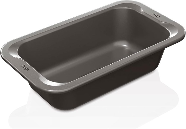 NINJA Foodi ZEROSTICK Lunch Box, 2 Pound, [B30509EUUK], 900 g, 22 x 13 cm, Non-Stick Coating, Dishwasher Safe, Aluminised Steel, Silver