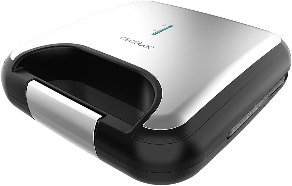 Cecotec Sandwich Maker Rock'nToast Grill+, 800W power, RockStone stone coating, non-stick, stainless steel, environmentally friendly PFOA-free coating