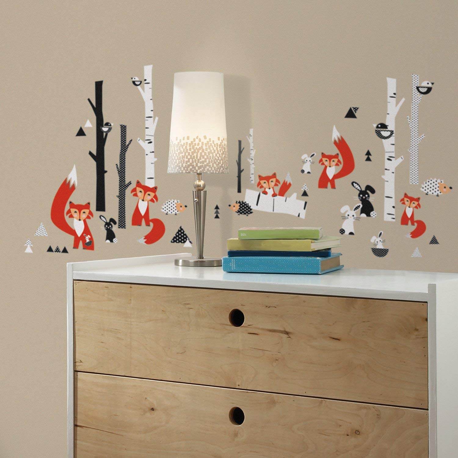 RoomMates 54116 Fox Rabbit & Hedgehog in the Forest