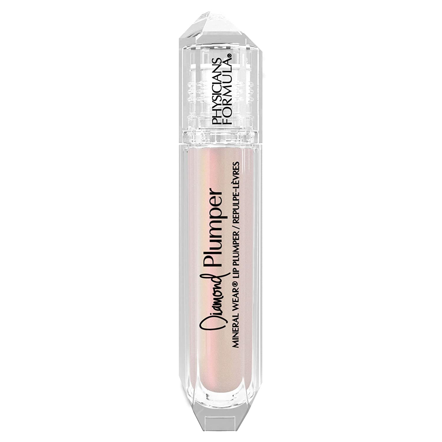 Physicians Formula Diamond Glow Lip Plumper — Lip Gloss with Elegant Diamond Dust and Plump Effect, Light Pink Princess Cut, 1 Piece (5 ml), cut ‎light