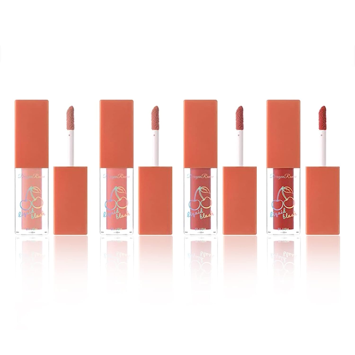 Holzsammlung Liquid Blush, 4 Colour Liquid Blush Blushes & Highly Pigmented Formula Cream Blush, Long Lasting Stick Blush, Make-Up Blush Stick with Radiant Finish for All Skin Types, Rose Nude Blush