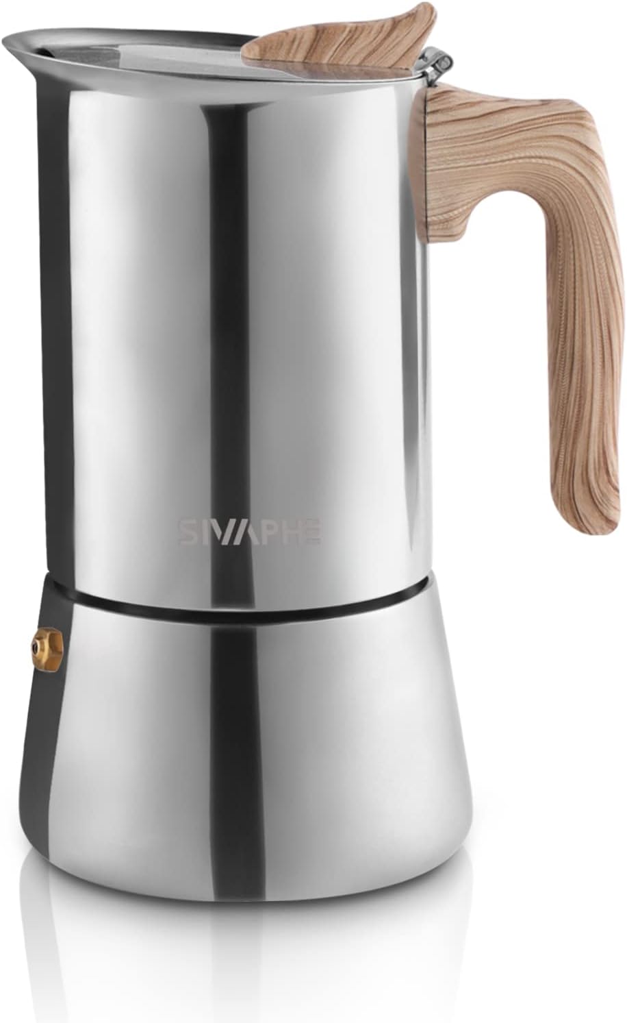Sivaphe Espresso Maker Induction, Cooker Espresso Machine, Stainless Steel Espresso Jug, Mocha Pot, Espresso Maker, Aluminum-free 450 ml / 9 Cups