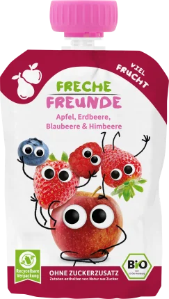 FRECHE FREUNDE Squeeze apple, strawberry, blueberry & raspberry from 6 months, 100 g