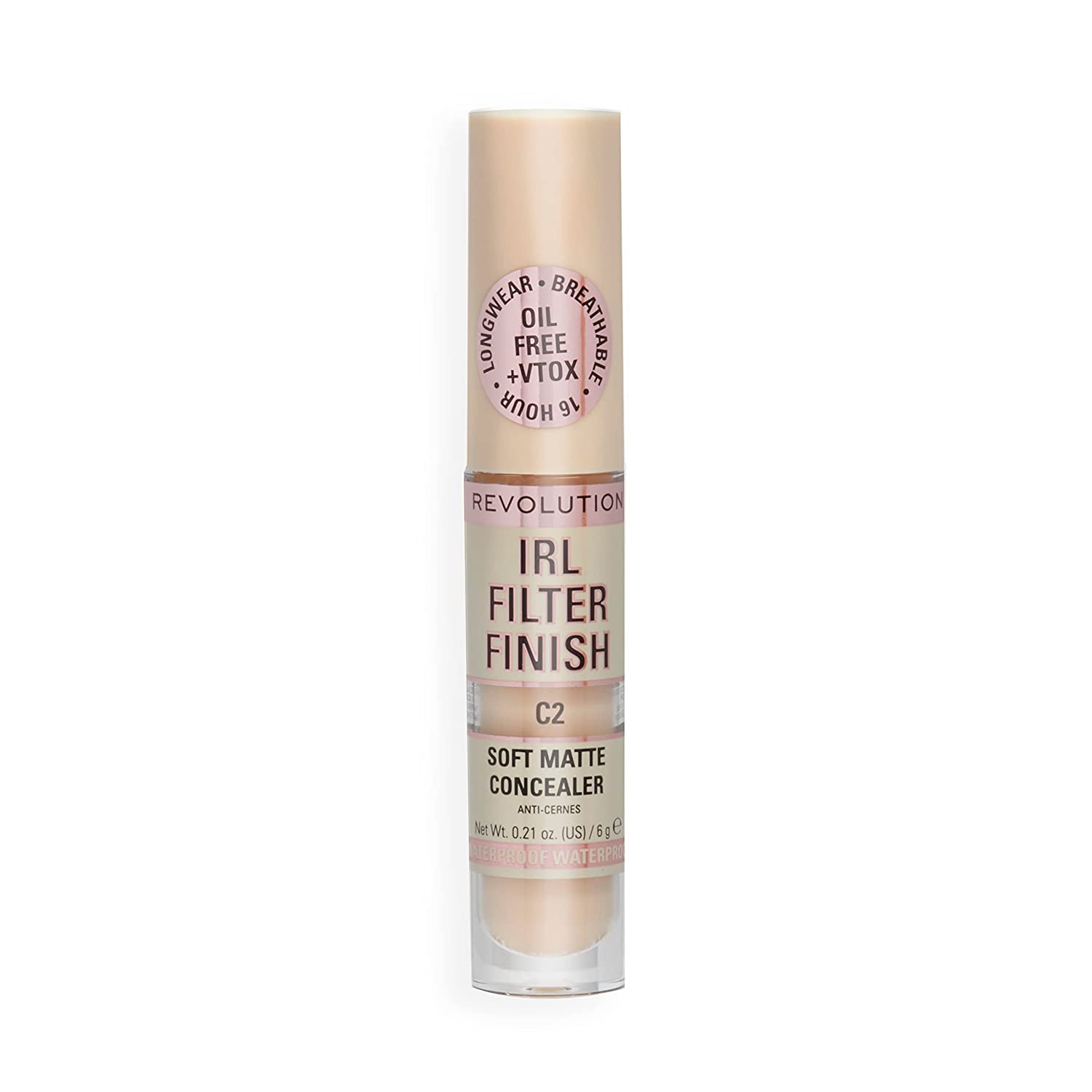 revolution Makeup revolution, irl filter finish concealer, medium to full coverage, C2, 6 g, ‎c2