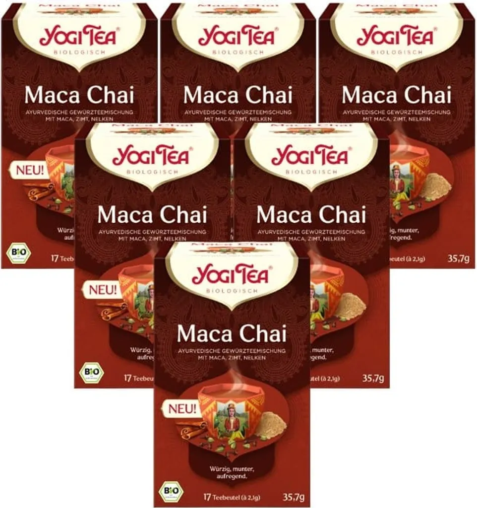 6 x YOGI TEA Maca Chai | 6 x 35.7g